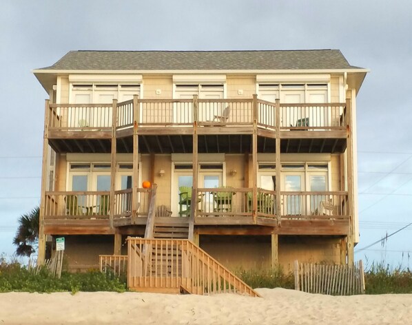 Beach side of house.
