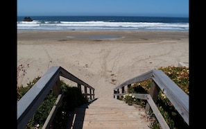 These steps to the beach are right out your front door.