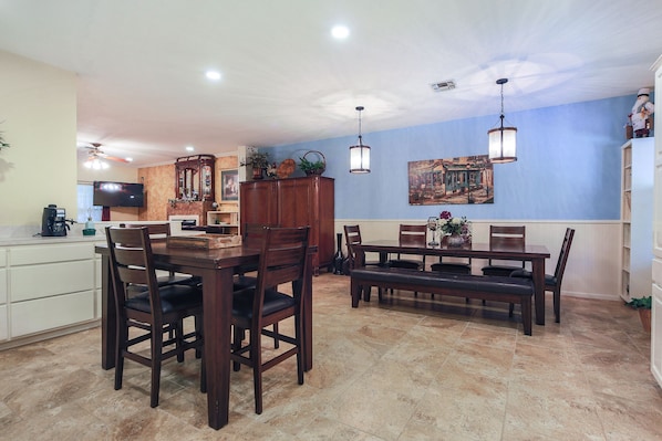 Suite 3 Called the ‘Gathering Place’. Sits 14 for a Family Sit Down Dinner