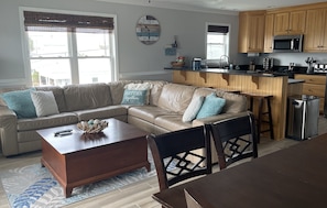 2nd floor main living area. All new "woodlook" porcelain tile floors