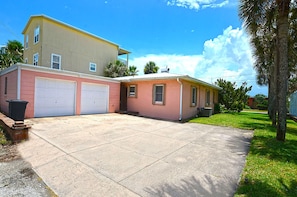 Rear Entrance and two car garage