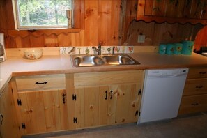 Modern kitchen with all appliances makes cooking and cleaning up easy!