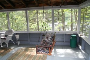 Listen for our loons from the porch swing