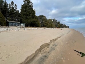 The beach is back!  December 2024 looking north.