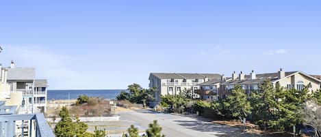 Clear ocean views. Steps to the beach!