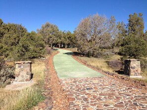 270 ft driveway surrounded by rock handpicked from Eureka Mountain Silverton, CO