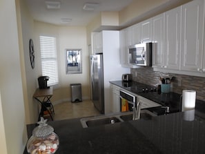 Looking into the Kitchen from the dining room