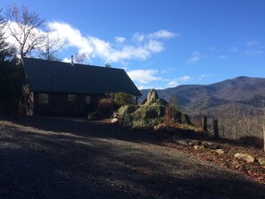 Beautiful breathtaking multi mountain peak view. You can see Brasstown Bald.