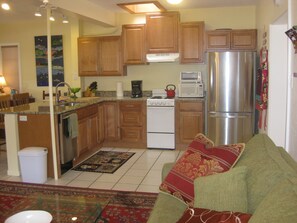 Full kitchen with dishwasher