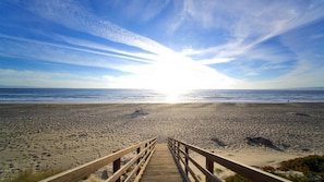 One of two close by beach access staircases