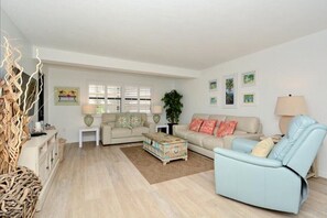 Light and Beachy Spacious Living Room,