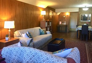 Living room - sitting area, dining area