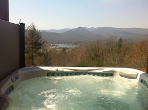 Beautiful view of Lake Chatuge, Mountains of Brasstown Bald and sunsets from spa