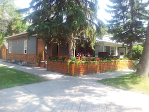 North west front corner of house