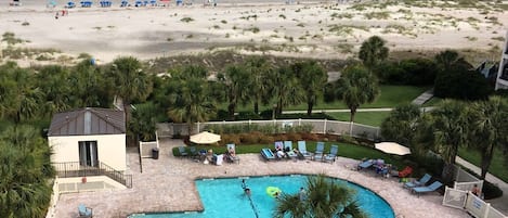 The View from the Condo Balcony - New Pool 2017