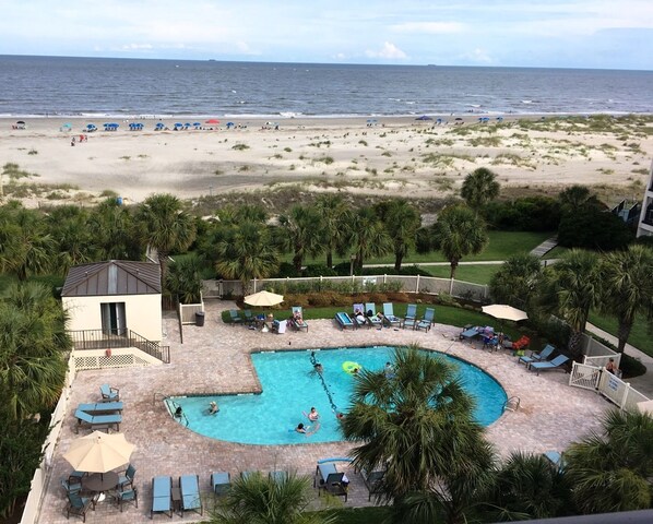 The View from the Condo Balcony - New Pool 2017