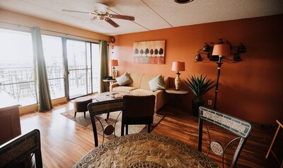 OceanView 1BR - Split AC (Living & BR),NewCalKingBed, Remodeled, W/D, Gas Stove