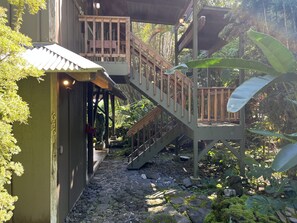Stairs up to front entrance