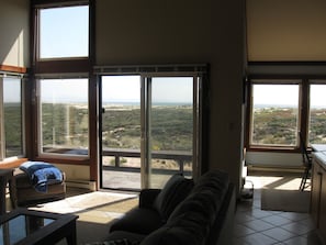 Ocean front views from dining and living areas