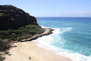 View of the Beach and Mountain, Looking SW from our Balcony!