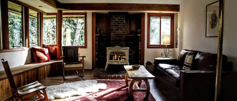 Spacious yet cozy living room.