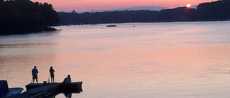 Saco River sunset from our shared picnic area. 