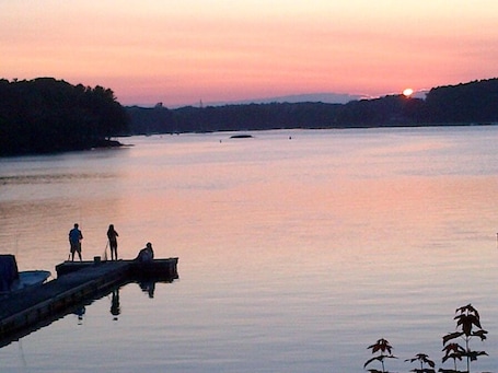 Saco River sunset from our shared picnic area.