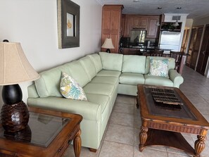 Large new sofa with pull out bed