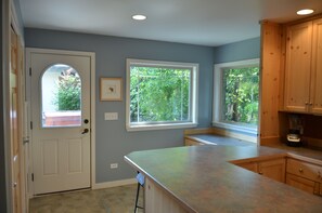 Kitchen, back door heading towards Hot tub