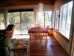 Dining area with beautiful natural light.