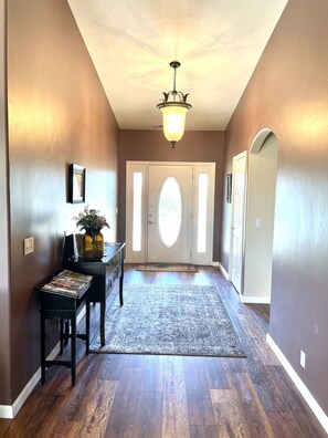 Looking back down the main hall to the front door.