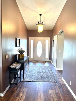 Looking back down the main hall to the front door.