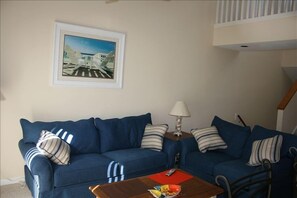 Living room with sleep sofa