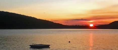 Enjoy breathtaking sunsets from the deck.