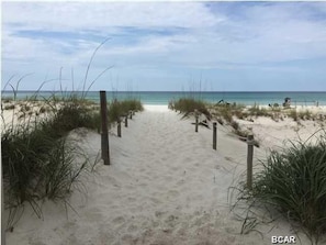 Convenient walkway from condo to the beach