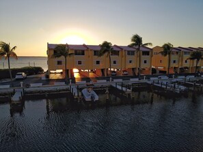 View of our townhouse from the Yacht Club Marina