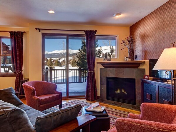 Open floor plan - view of the Ten Mile Range Mountains & Breckenridge slopes