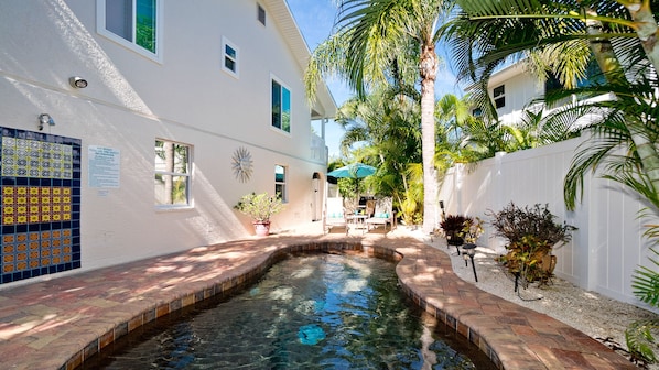 Your own Private heated pool and tropical oasis to relax and enjoy. 