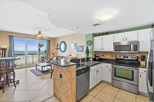 Kitchen/living room view