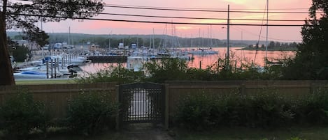 Sunset harbor view from front yard