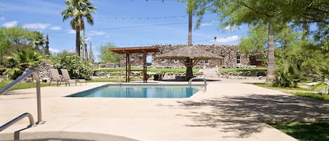 Built-in pool and hot tub