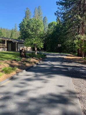 Long driveway coming into our property, super for kids riding bikes or scooters.