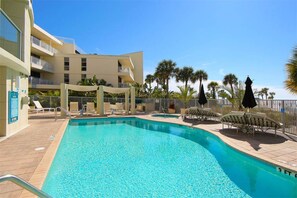 Beach front pool with gated access