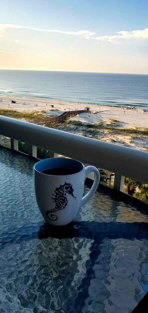 Coffee on the balcony in the morning!