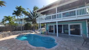 Private Pool with Bar and Lounging Area