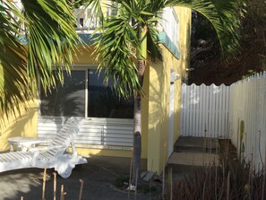 Private entrance and patio