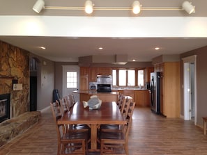 Dining room and kitchen