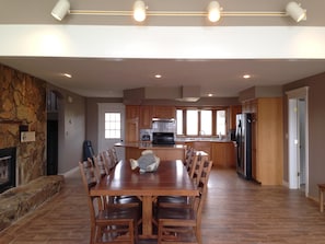 Dining room and kitchen