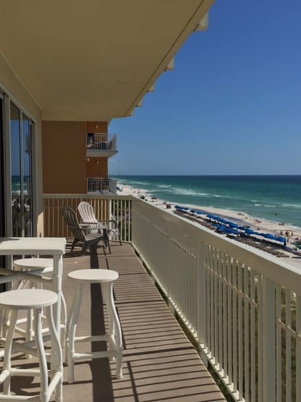 Beautiful views from this spacious wrap around balcony!