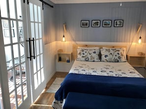 Bedroom #1 on fisrt floor with a Queen bed